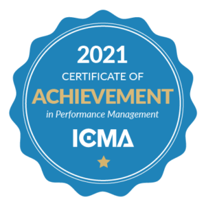 Logotipo del Certificado de Logro en Gestión del Desempeño 2021