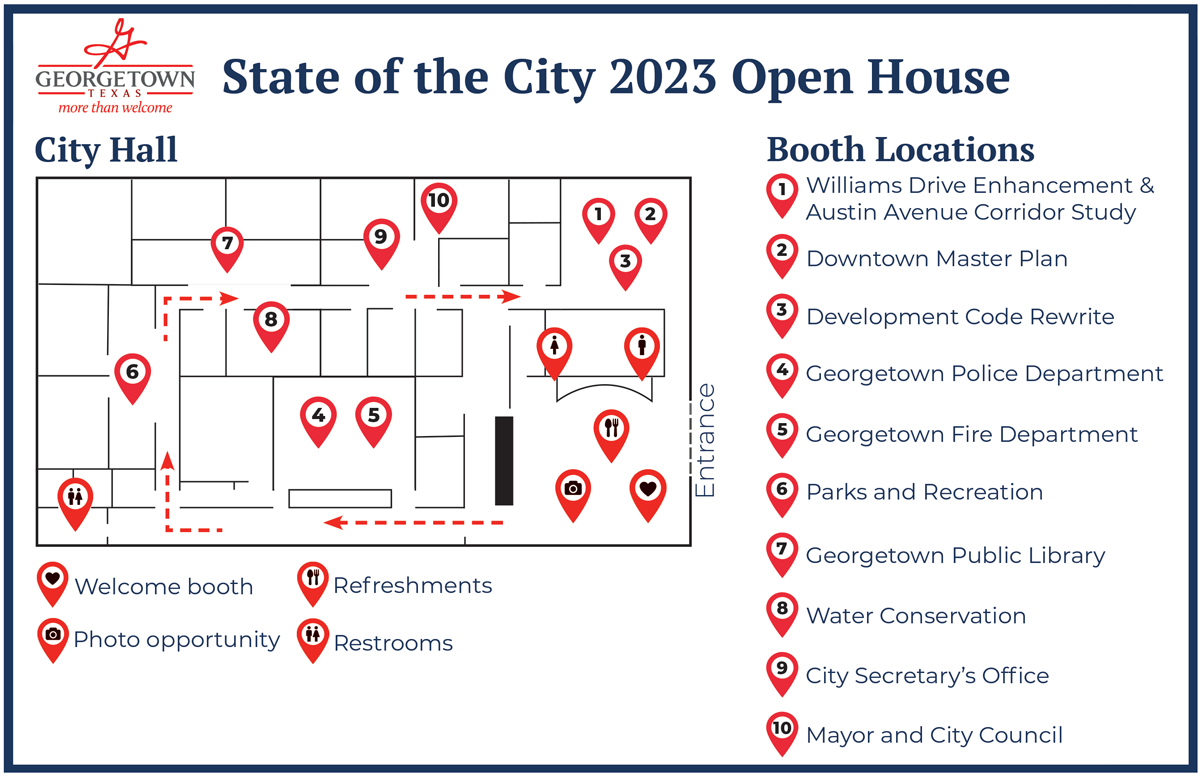 State of the City 2023 Open House booth map