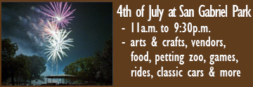 image: 4th of July celebration at San Gabriel Park!