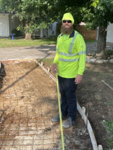 Public Works street foreman Anthony Aquilino on a job site