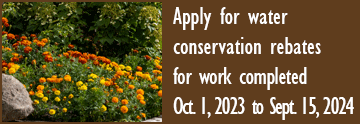 image: apply for water conservation rebates.