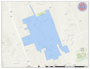 Map of Pinnacle neighborhood mosquito spraying area